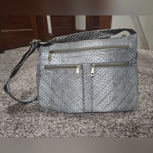 Travelon Snakeskin Print Crossbody Bag